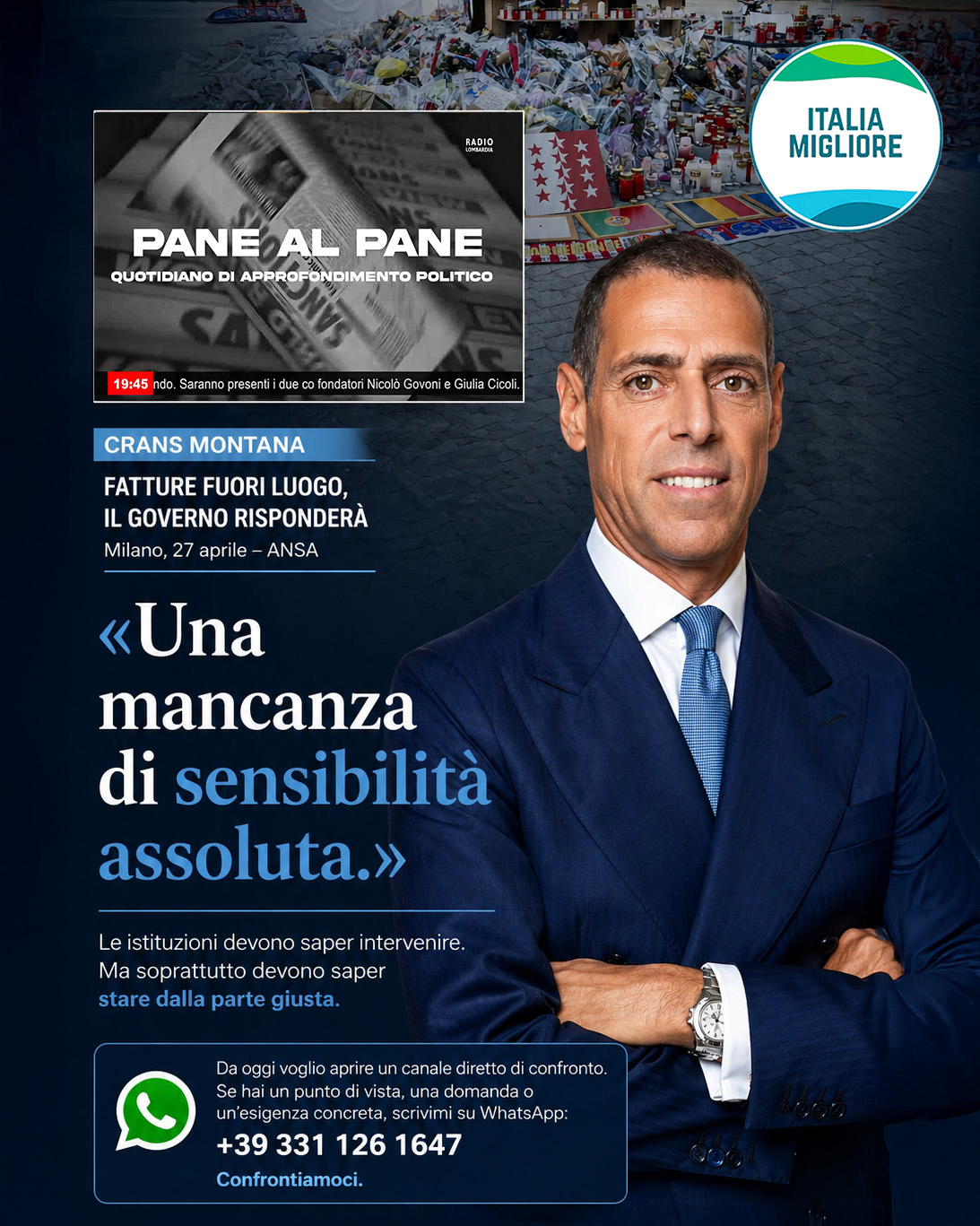 Il rispetto è la prima responsabilità delle istituzioni.