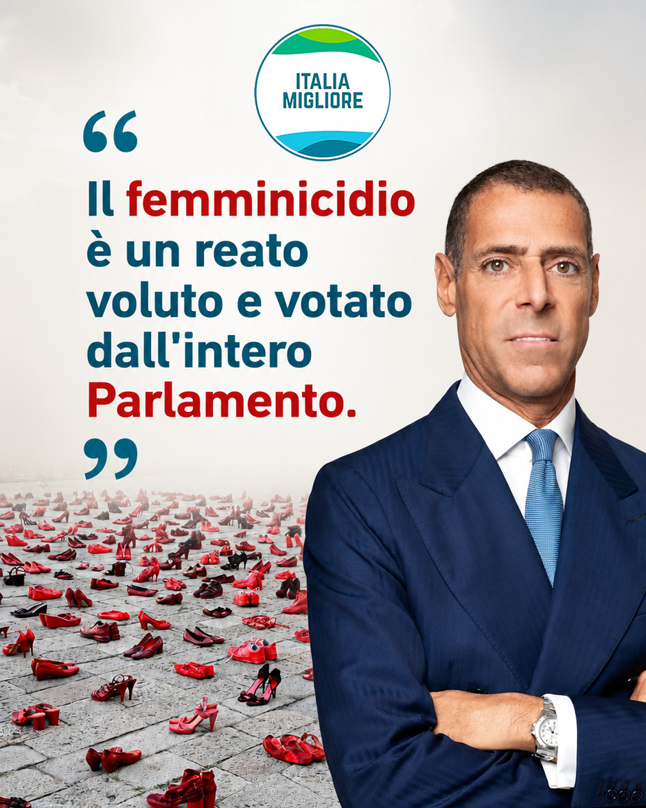 Il femminicidio è un reato voluto e votato dall'intero parlamento.